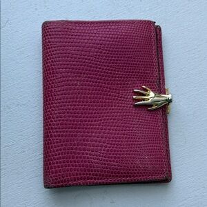 Vintage Umberto Firenze Italy Fine Leather Pink Card Holder